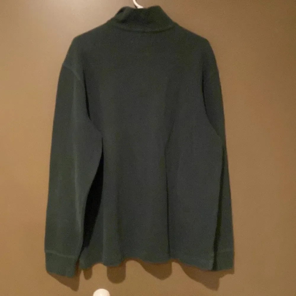 Polo Ralph Lauren Half Zip Green Pullover French Rib Polo Pony Sweatshirt